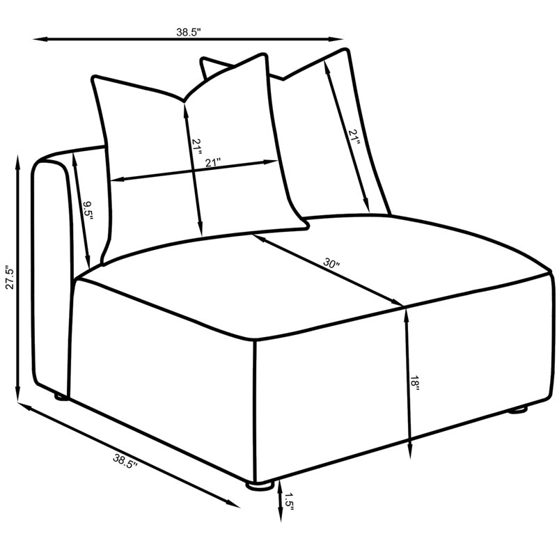 Fauteuil rembourré pour femme en terre cuite, Mélange de polyester terre cuite