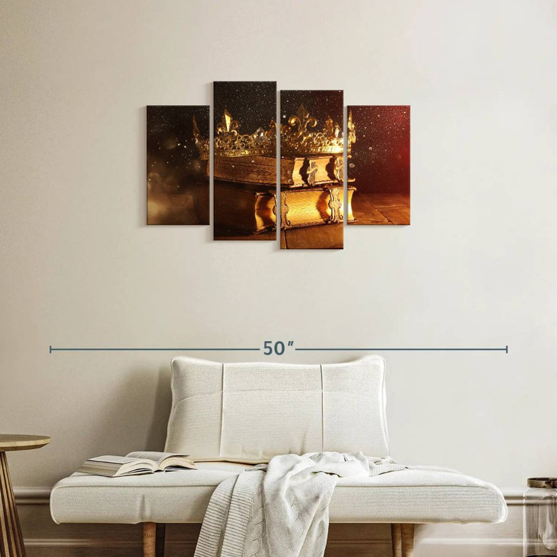 Couronne de poussière d'or Kerner, H 22 po x l 36 po