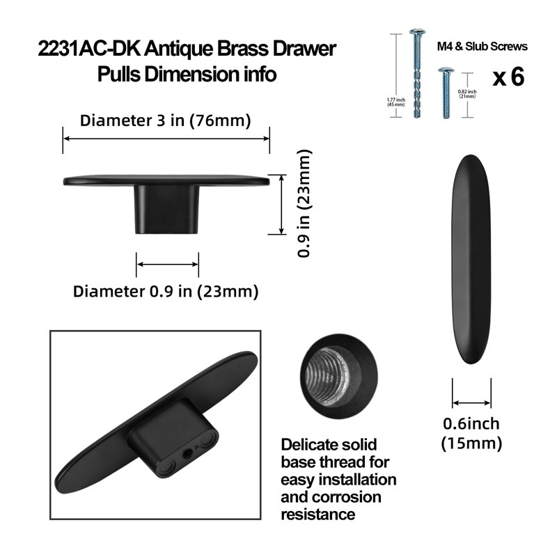 Oval Knob Multipack