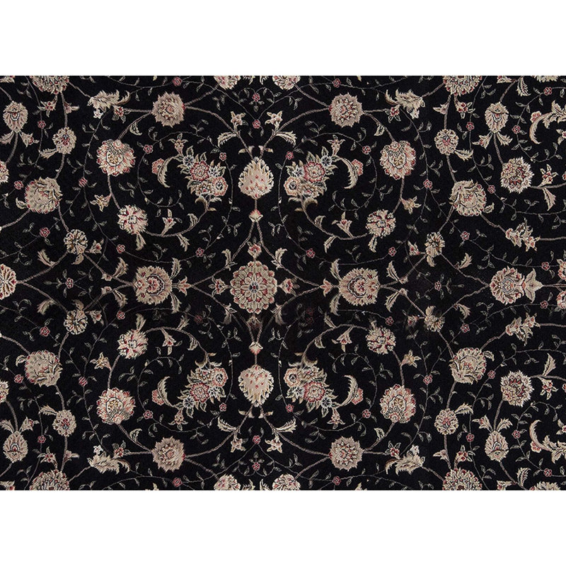Elegance Oriental Area Rug in Black/Ivory