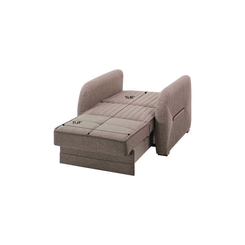 Fauteuil convertible, beige - rangement spacieux, fauteuil d'apparence élégante avec sièges de qualité