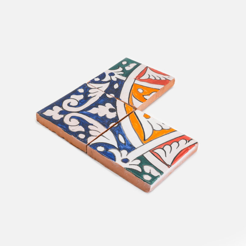 4" x 4" Terra Cotta Patterned Wall & Floor Tile