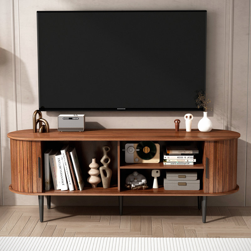 Meuble télé Ian Mid-Century, H 21,65 po x l 55 po x P 15,75 po