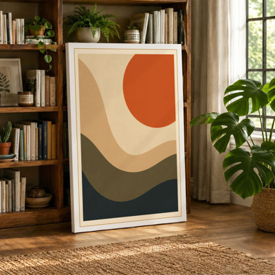 Layered Horizons Minimalist - Wrapped Canvas