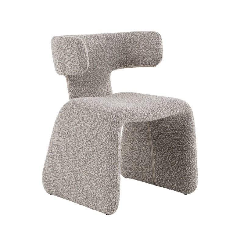 Chaise de salle à manger Sasa, Boucle gris givré
