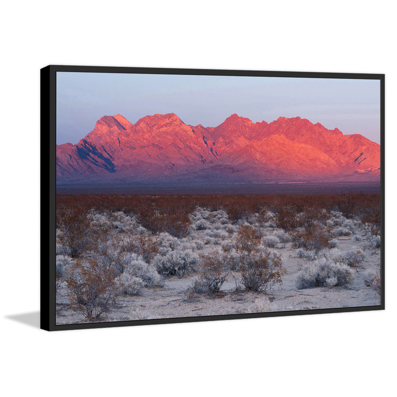 'Red Hills' Print, 20" H x 30" W, Black Floater Framed