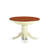 5 Piece Modern Dining Table Set Includes an Oval Wooden Table with Butterfly Leaf and 4 Dining Room Chairs, Buttermilk & Cherry-905090696