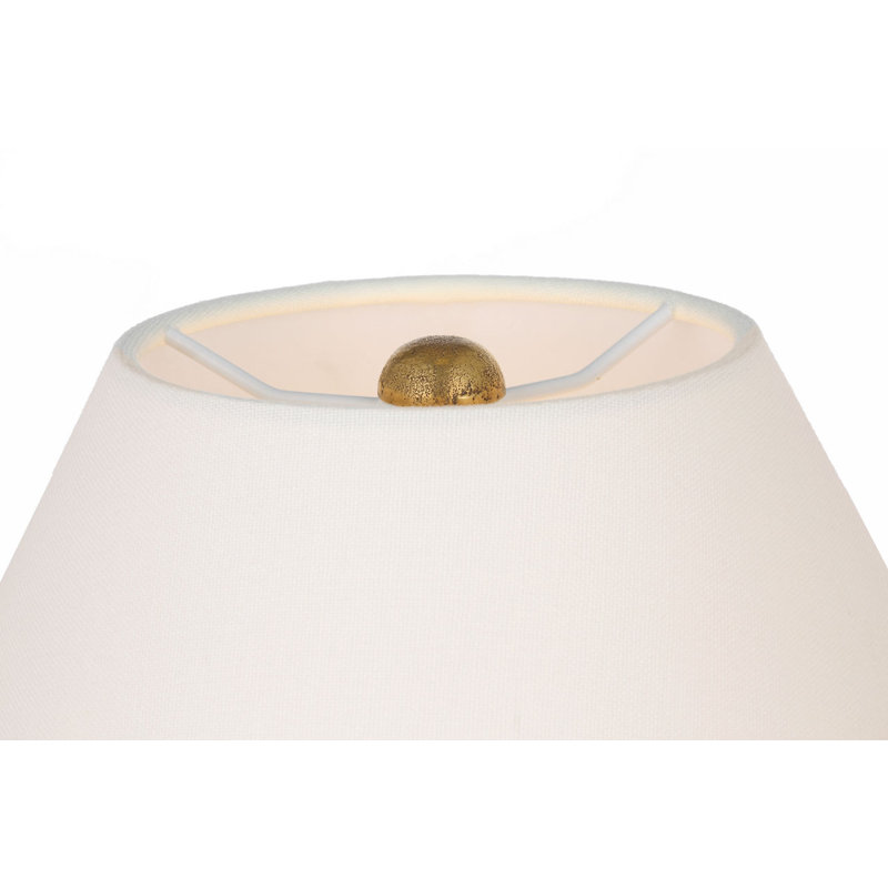 Barden 18" Table Lamp with Linen Shade, Museum Brass