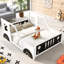 Lit plateforme double classique en forme de voiture avec roulettes-1704752315
