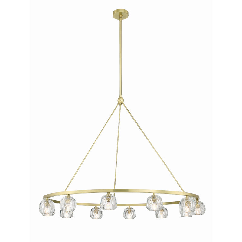 12 - Light Dimmable Wagon Wheel Chandelier