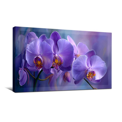 Plants &Flowers Orchid Floral Art Print Canvas