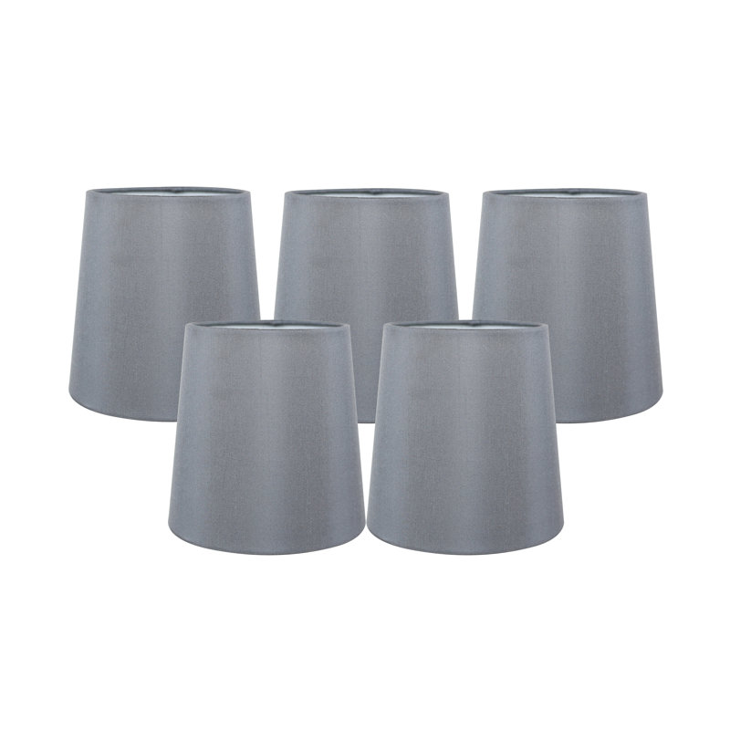 Abat-jour de lustre 5 pièces, H 5 po x l 4 po x P 5 po, Gris