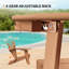 Chaise Adirondack pliante en teck PEHD