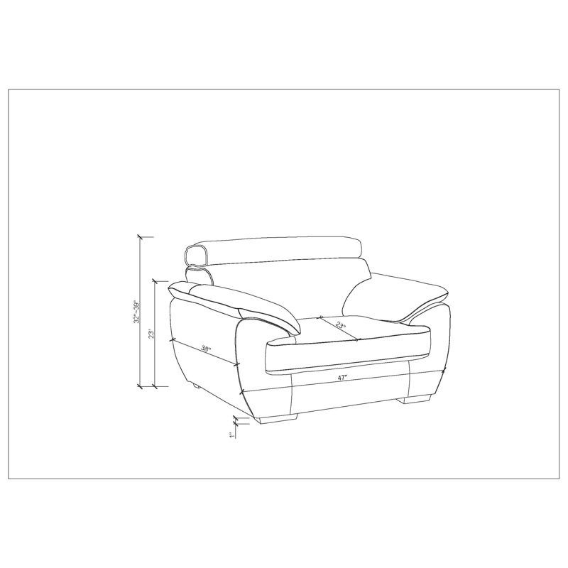 Fauteuil club en cuir véritable Daye, Blanc / Blanc