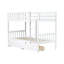 Lit superposé simple en bois d'hévéa simple avec 2 tiroirs, convertible en 2 lits simples, lit superposé simple avec échelle et barrières de sécurité-1526831985
