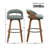 Modern 2-Piece Swivel Barstool Set In Warm Walnut-120155842-120155846