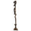 Tall Hand-Carved Brown Baobab Wood Ancestral Senufo Statue