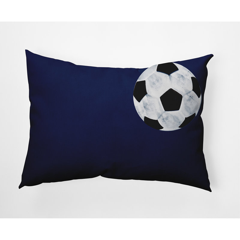 Coussin lombaire d'extérieur Soccer Ball, Bleu marine