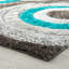 Tapis turquoise à motif géométrique Koo-1938367264