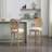 Set of 2 Solid Wood Bar Stools: Classic French Country Design with Upholstered Seating -127421840
