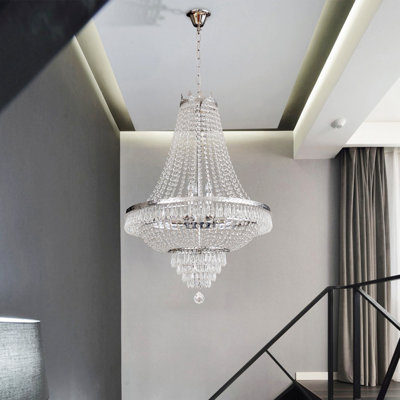 Lustre empire à 9 lumières avec accents de cristal Sato