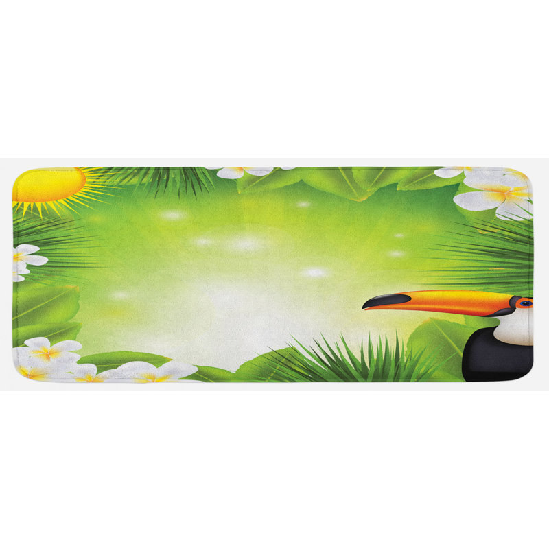 Tapis de cuisine tropical animaux