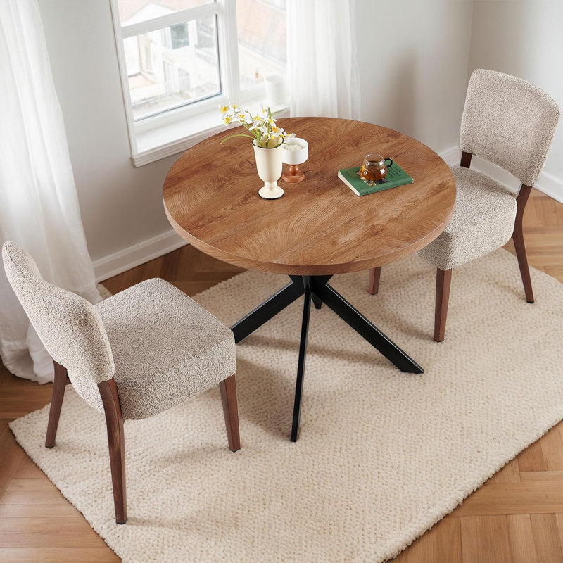 Danette 3 - Piece Dining Set, Brown, 3 Pieces: Table, 2 Chairs
