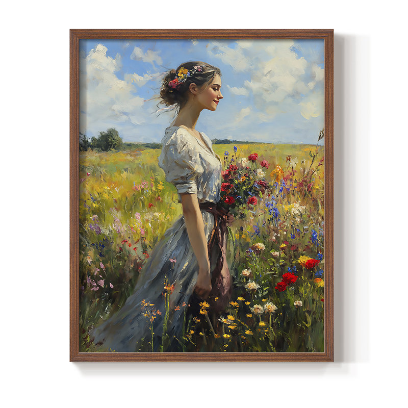 Reproduction encadrée WOMEN Series CCLxxx - bois massif, Noyer, H 15 po x l 12 po