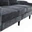 Canapé pour trois personnes, structure en bois massif, tissu chenille, poche latérale, avec deux porte-gobelets, repose-pieds avec rangement et canapé de salon Canapé modulaire confortable-219499553