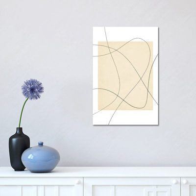 Neutral Abstract Lines by Whales Way - Floater Frame Gallery-Wrapped Canvas Giclée on Canvas