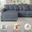 4-Piece Upholstered Modern Modular Sofa-1018353871
