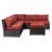 Siesta Key 93'' Wide Wicker Patio Sectional with Sunbrella® Cushions