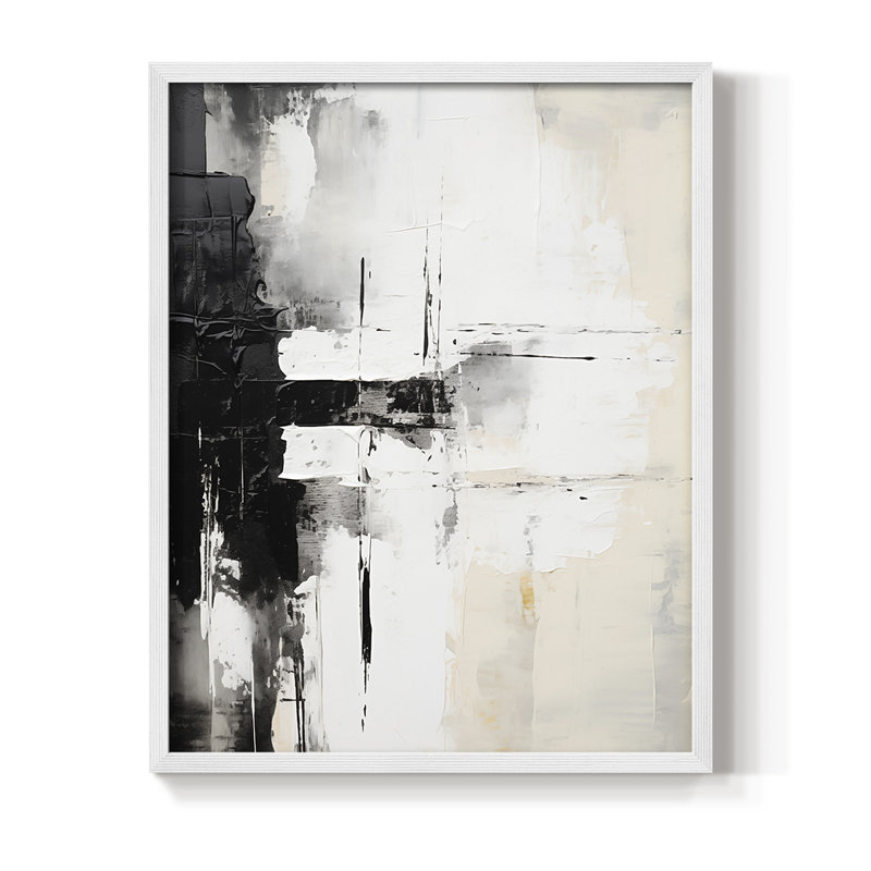 ABSTRACT Series DXX  -Premium Framed Print -Ready to Hang - No Nails Required, White, 21" H x 17" W