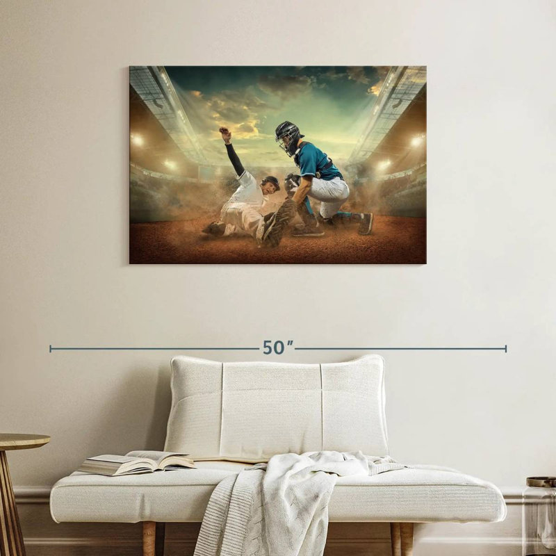 Sireci Baseball Action, 26" H x 39" W