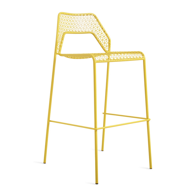 Hot Mesh Outdoor Stool, Natural Yellow, Bar Stool (30.5" Seat Height)