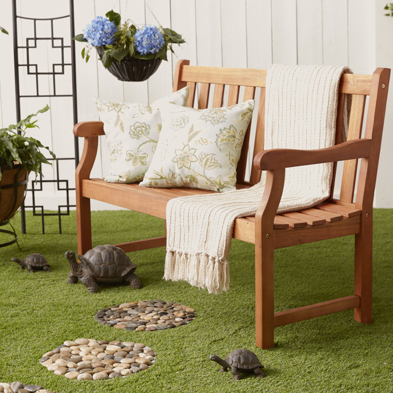 Solid Wood Eucalyptus Outdoor Bench