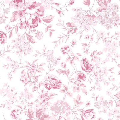  Papier peint rose romantique Arthur