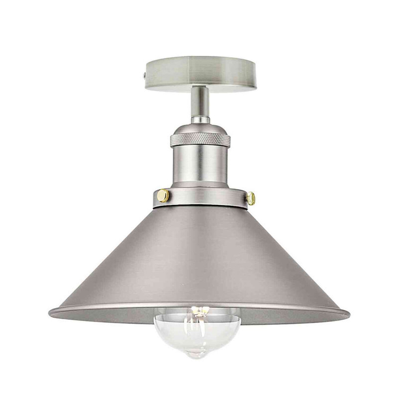 Semi Flush Mount, Satin Nickel