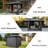 Galvanized Steel Patio Gazebo with Overhang Slope-design Double Roof-98285395