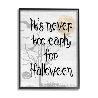 «Never Too Early Halloween Scene» par Lil 'Rue - Art textuel sur toile