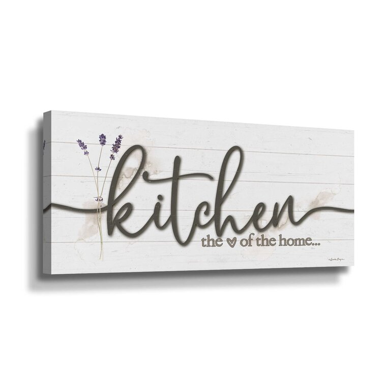 Kitchen - the Heart of the House - Textual Art on Canvas
