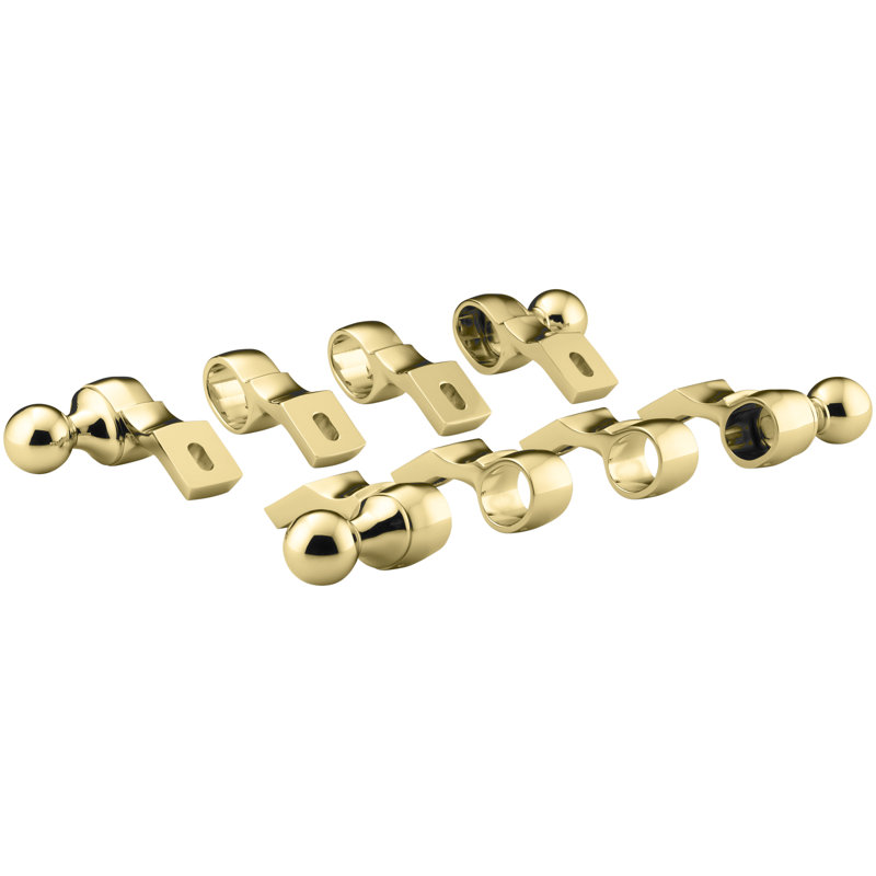Supports en embouts Vintage, Laiton poli éclatant