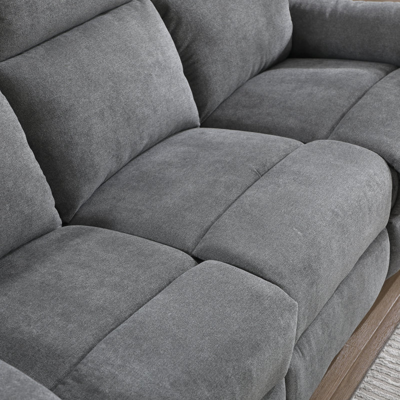 Niven 2-Piece Chenille Upholstered Reclining Set With 2-Person Manual Reclining Loveseat And 3-Person Manual Reclining Sofa