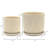Stoneware and Ceramic Saucer Planters - Durable, Stylish Design - Set of 2-1646729356-1681686426-1681686420
