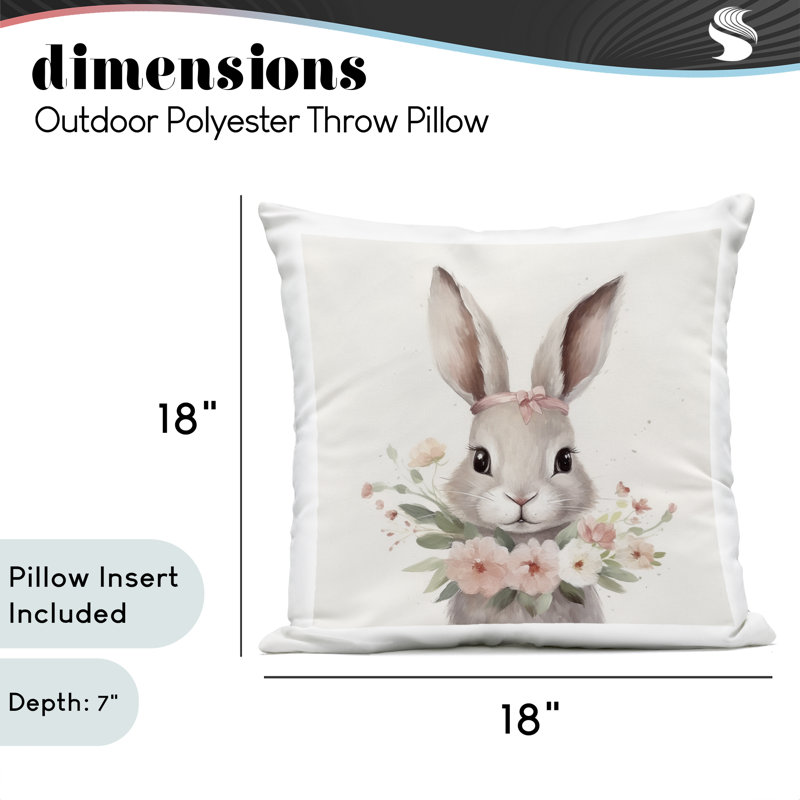 Coussin Girly, Lapin rose 1