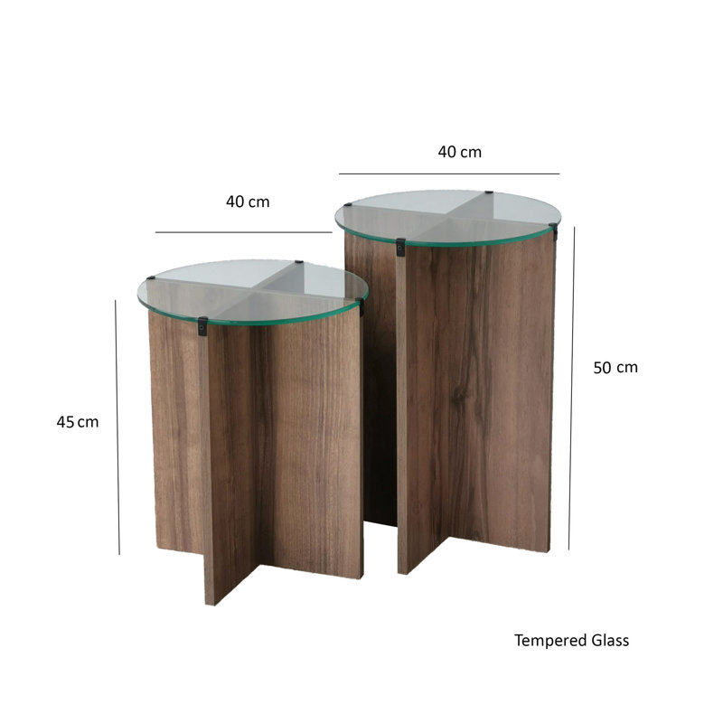 Lili Pedestal Nesting Tables
