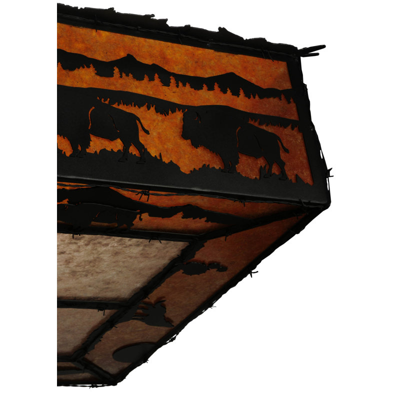 Rustic Lodge 12 - Light Flush Mount