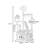 6 Tiers Cat Tree with Condons,Perch,Scratching Posts