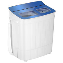  COSTWAY Portable Mini Washing Machine with Spin Dryer, Washing  Capacity 5.5lbs, Electric Compact Machines Durable Design Energy Saving,  Rotary Controller, Laundry Washer for Home Apartment RV, Blue : Appliances