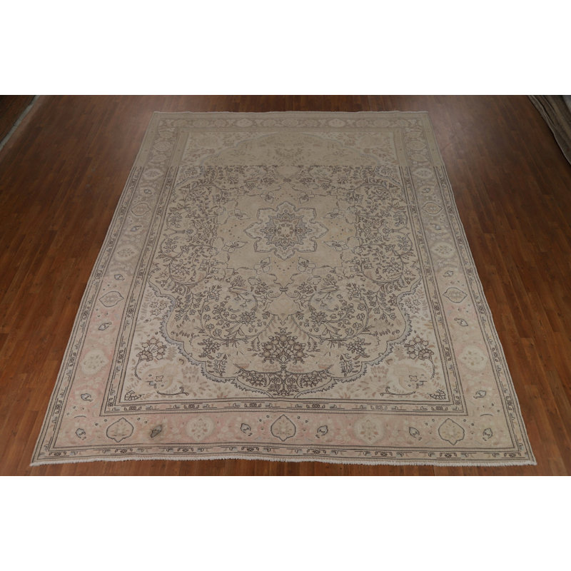 Tapis traditionnel floral en laine 10 x 12
